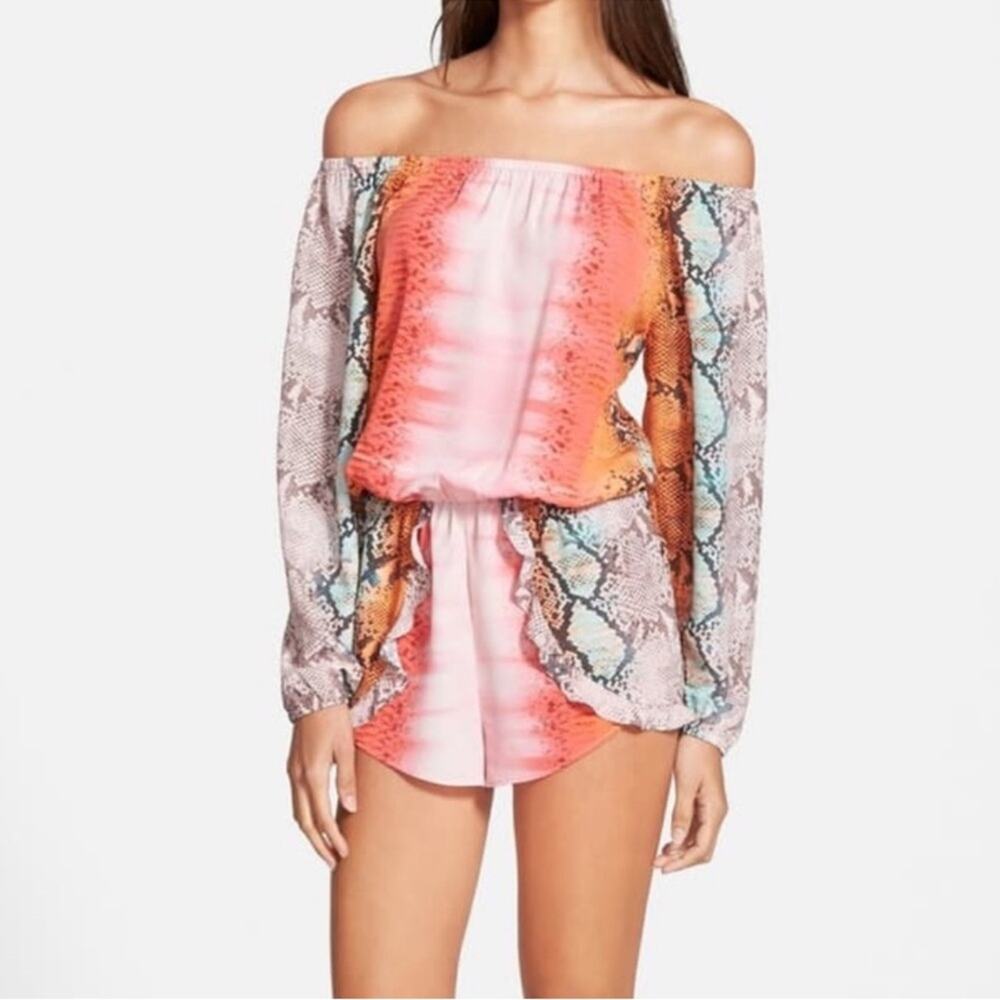 Lovers + friends snake skin Carmella romper size S